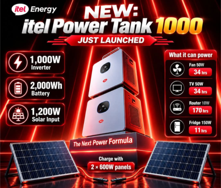 itel Power Tank 1000W / 2000Wh All-in-One Solar Generator
